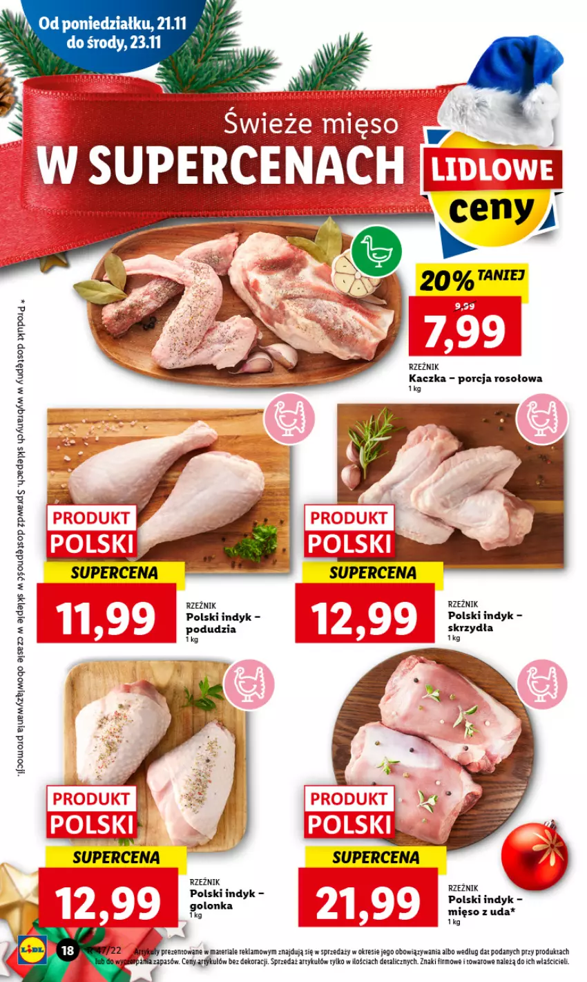 Gazetka promocyjna Lidl - GAZETKA - ważna 21.11 do 23.11.2022 - strona 22 - produkty: Kaczka, Mięso, Por