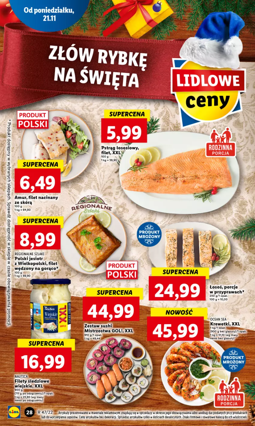 Gazetka promocyjna Lidl - GAZETKA - ważna 21.11 do 23.11.2022 - strona 32 - produkty: Fa, Lazur, Por, Pstrąg, Pstrąg łososiowy, Sos