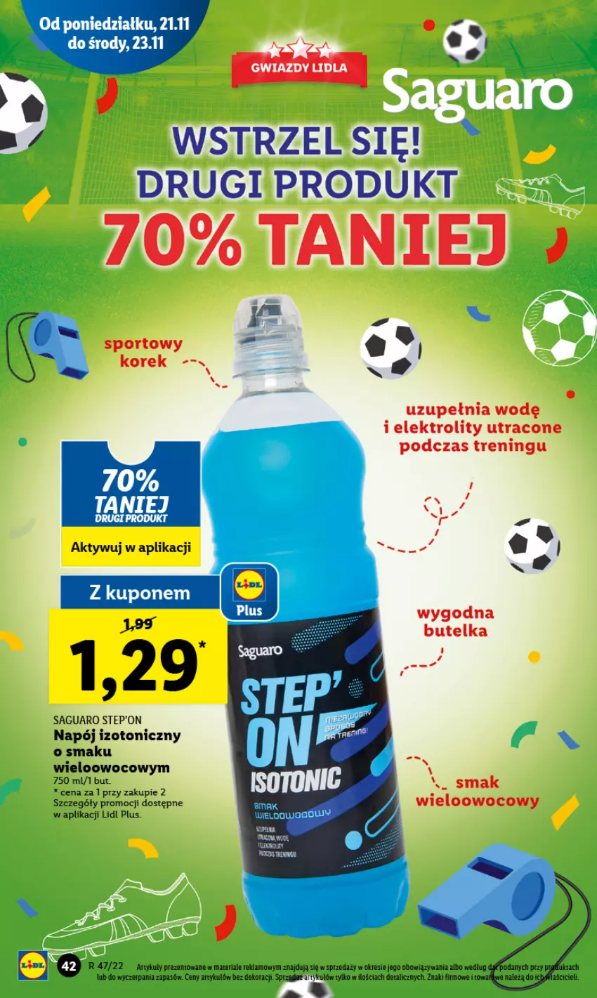 Gazetka promocyjna Lidl - GAZETKA - ważna 21.11 do 23.11.2022 - strona 46 - produkty: Napój, Napój izotoniczny, Por, Sport