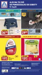 Gazetka promocyjna Aldi - COŚ na przyszły tydzień - Gazetka - ważna od 14.01 do 14.01.2023 - strona 12 - produkty: Krakus, Mata ochronna, Ser, Por, Hofburger, O Bag, O nas, Szynka konserwowa, Szynka, Taboret, Burger, Biuro, Taboret składany, Gouda