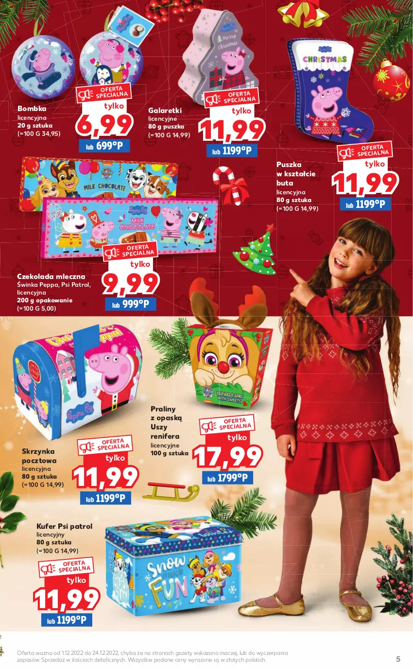 Gazetka promocyjna Kaufland - Oferta ważna od  01.12.2022 do 24.12.2022 lub do wyczerpania zapasów - ważna 01.12 do 24.12.2022 - strona 13 - produkty: Czekolada, Czekolada mleczna, Gala, Galaretki, Inka, Praliny, Psi Patrol, Renifer