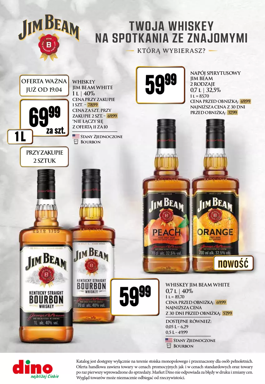 Gazetka promocyjna Dino - Katalog alkoholowy / kwiecień 2024 - ważna 22.04 do 28.04.2024 - strona 16 - produkty: Bourbon, Jim Beam, Napój, Whiskey