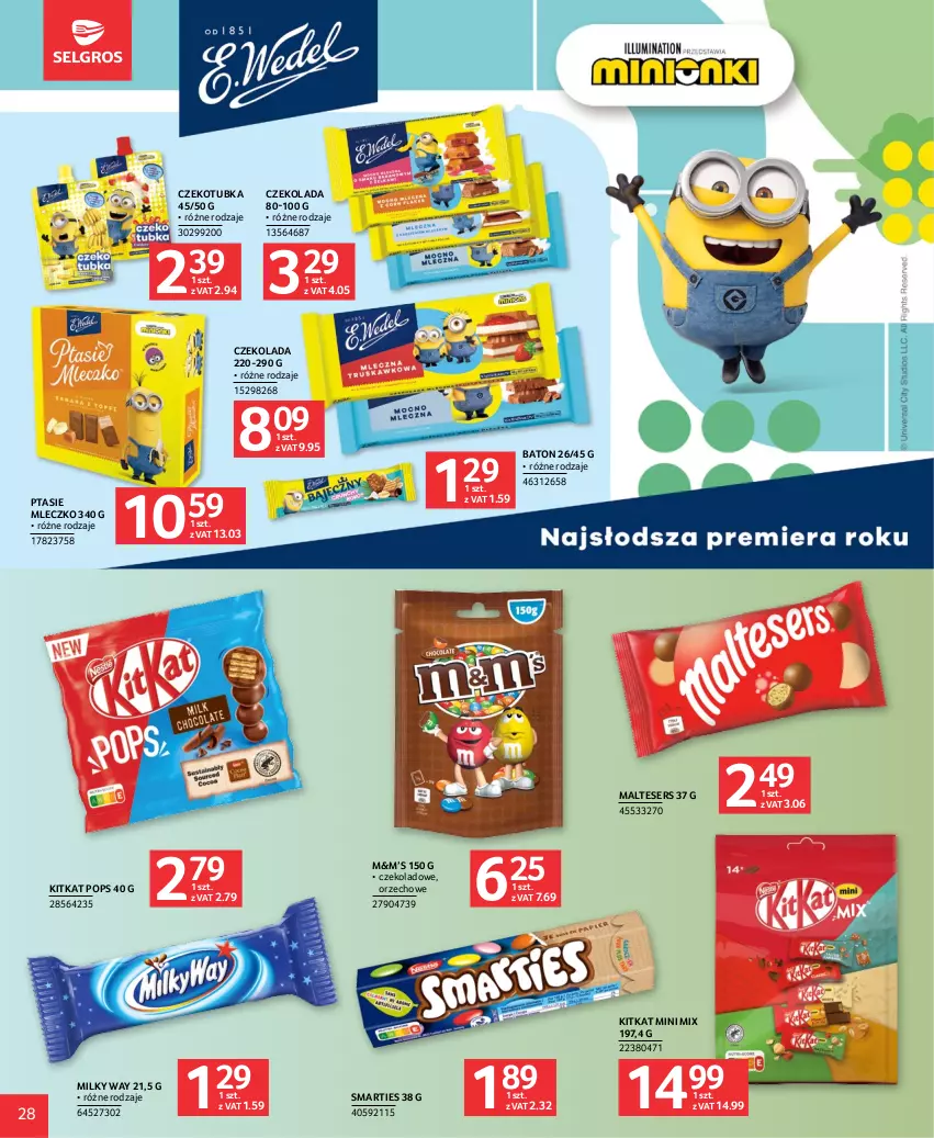 Gazetka promocyjna Selgros - Katalog Dzień Dziecka - ważna 18.05 do 31.05.2023 - strona 28 - produkty: Baton, Czekolada, Milky Way, Mleczko, Ptasie mleczko, Ser