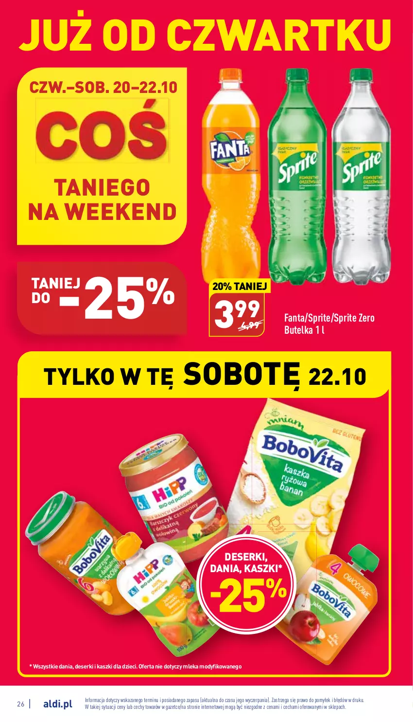 Gazetka promocyjna Aldi - Pełny katalog - ważna 17.10 do 22.10.2022 - strona 26 - produkty: Deser, Dzieci, Fa, Fanta, Ser, Sprite