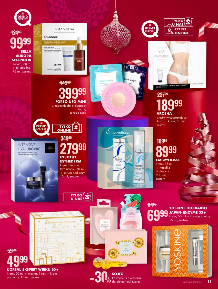 Gazetka promocyjna Super Pharm - Gazetka - ważna 01.12 do 24.12.2022 - strona 11 - produkty: Bell, Bella, Embryolisse, Krem pod oczy, L’Oréal, Maska, Mgiełka do twarzy, Oreo, Peeling, Rum, Ser, Serum, Serum pod oczy, Yoskine