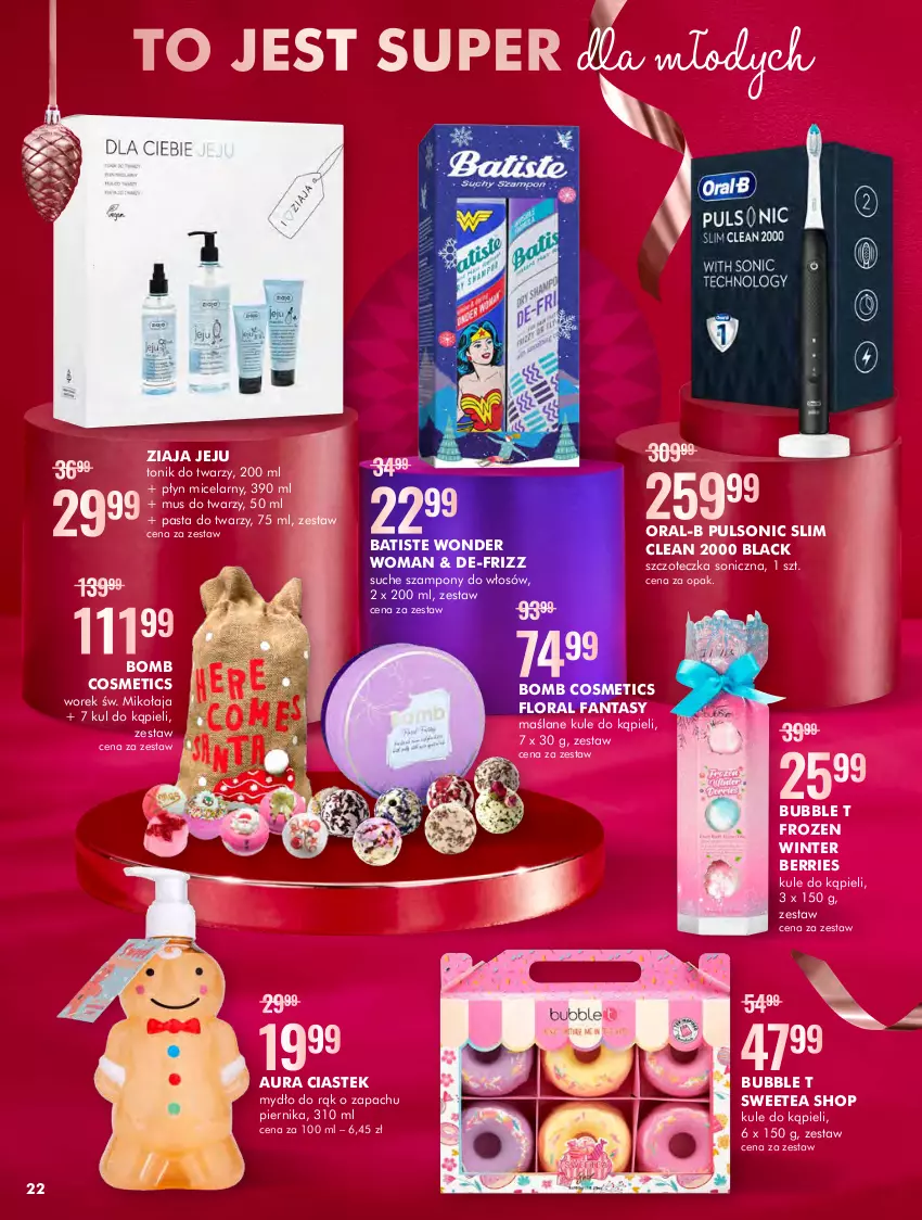 Gazetka promocyjna Super Pharm - Gazetka - ważna 01.12 do 24.12.2022 - strona 22 - produkty: Batiste, Fa, Fanta, Flora, Frozen, Lack, Mus, Mydło, Piernik, Płyn micelarny, Stek, Szampon, Szczoteczka, Szczoteczka soniczna, Tonik, Tonik do twarzy, Ziaja