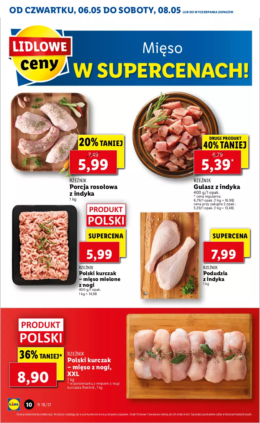 Gazetka promocyjna Lidl - GAZETKA - ważna 06.05 do 08.05.2021 - strona 10 - produkty: Kurczak, Mięso, Mięso mielone, Por