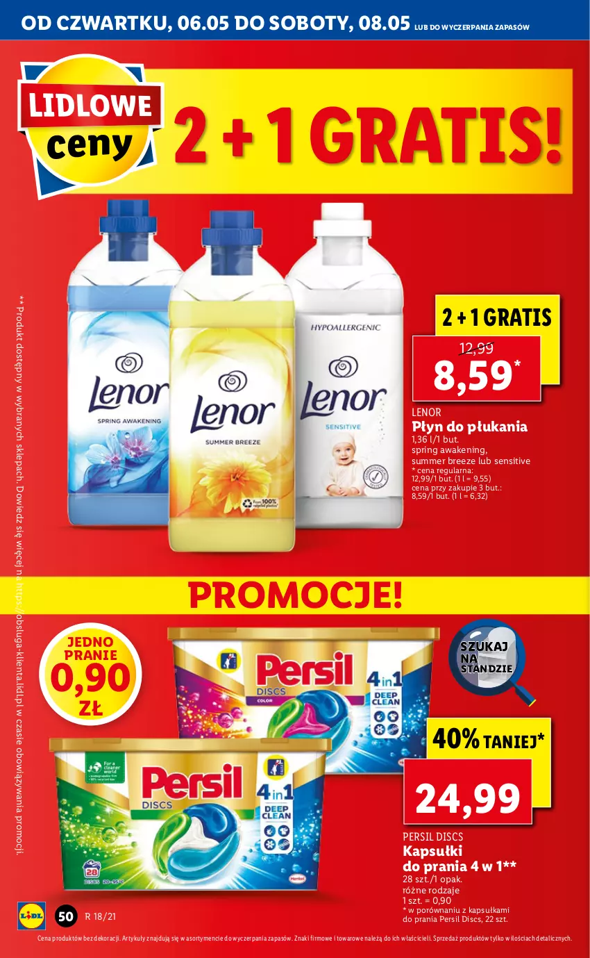 Gazetka promocyjna Lidl - GAZETKA - ważna 06.05 do 08.05.2021 - strona 50 - produkty: Gra, Kapsułki do prania, Lenor, Persil, Płyn do płukania, Por