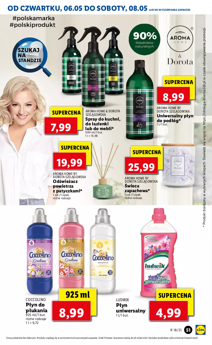 Gazetka promocyjna Lidl - GAZETKA - ważna 06.05 do 08.05.2021 - strona 51 - produkty: Coccolino, Ludwik, Odświeżacz powietrza, Płyn do płukania