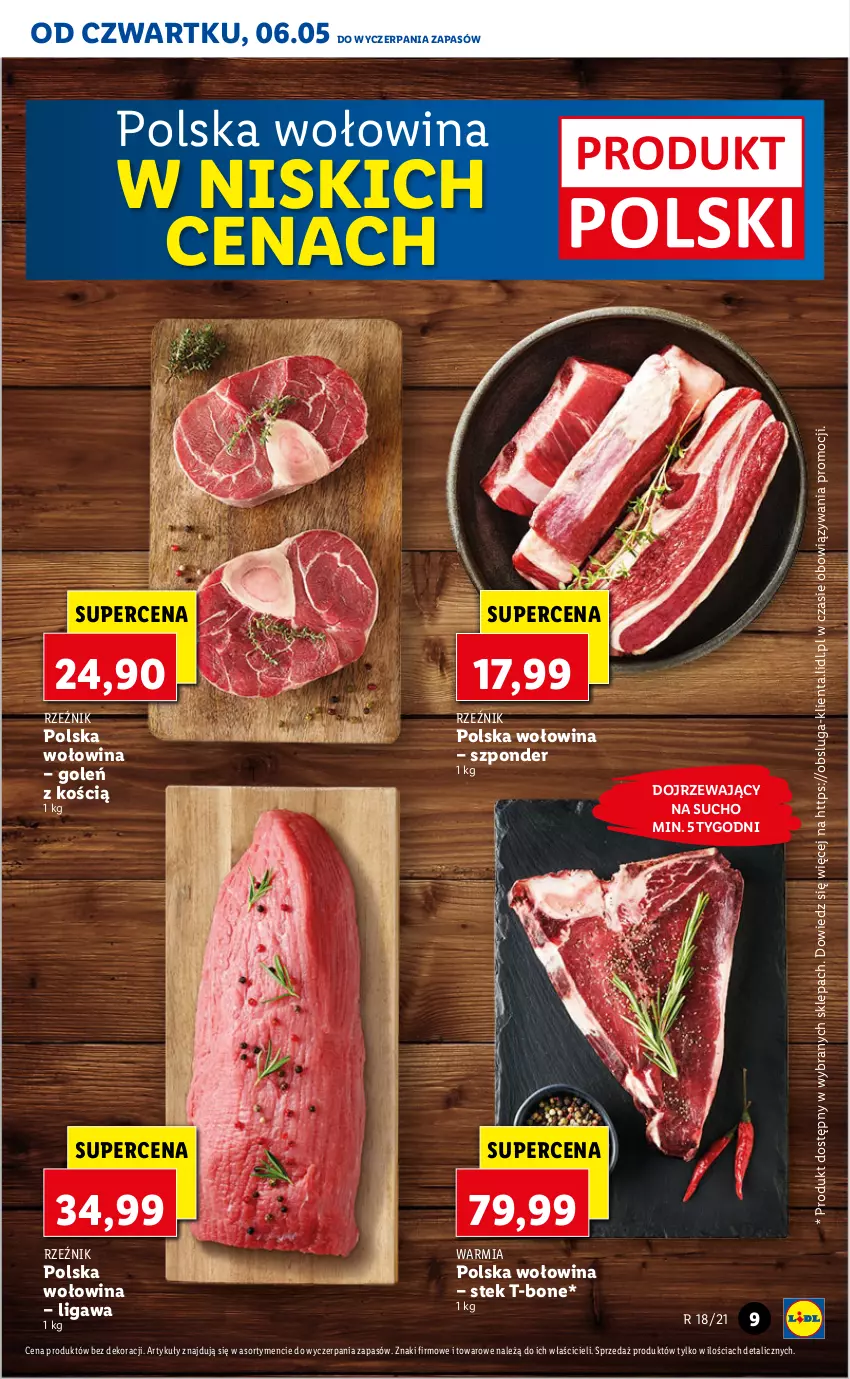 Gazetka promocyjna Lidl - GAZETKA - ważna 06.05 do 08.05.2021 - strona 9 - produkty: Stek, Wołowina