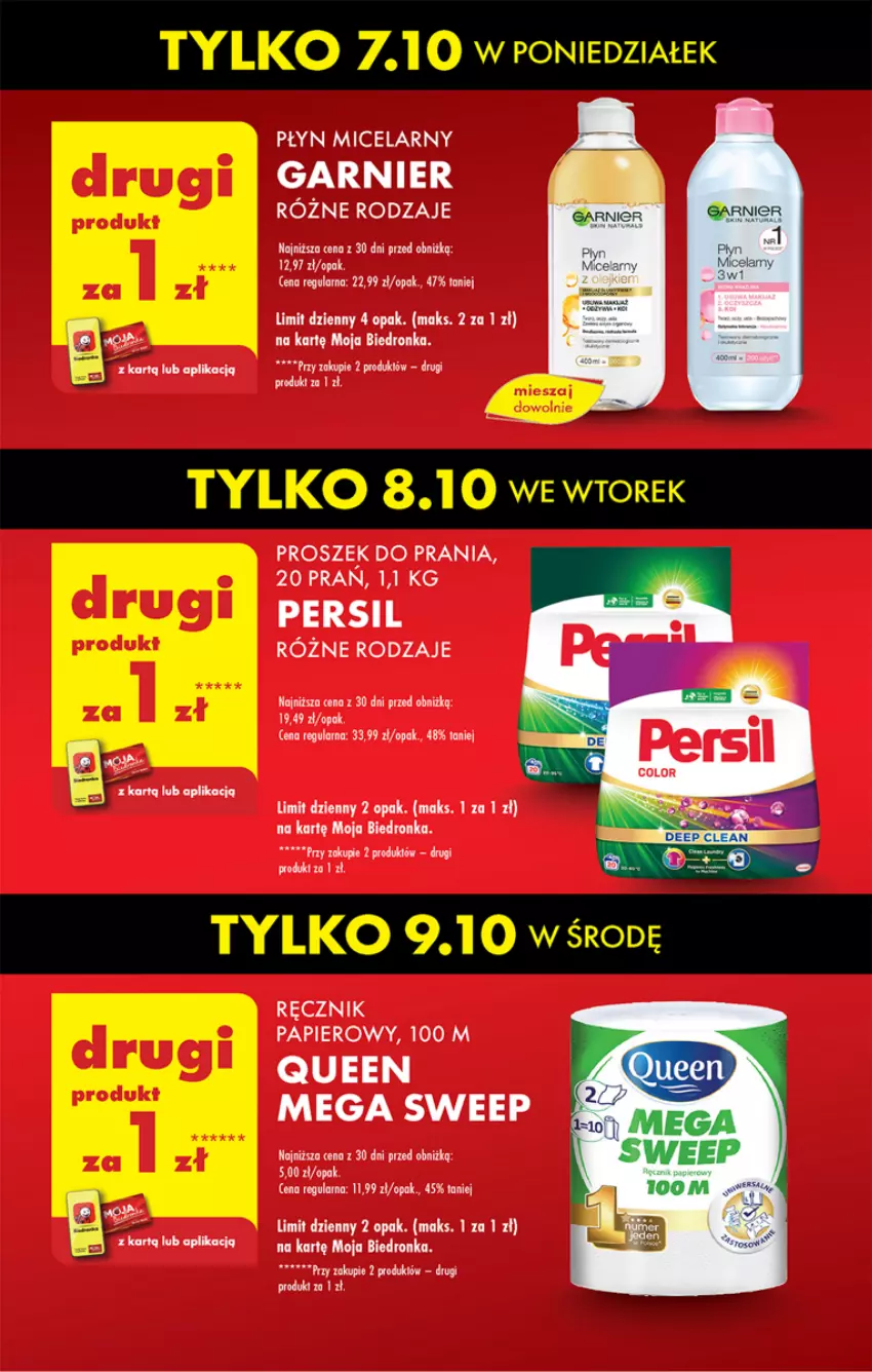 Gazetka promocyjna Biedronka - Od poniedzialku - ważna 07.10 do 12.10.2024 - strona 13 - produkty: Dron, Garnier, Kiwi, Papier, Persil, Płyn micelarny, Proszek do prania, Ręcznik