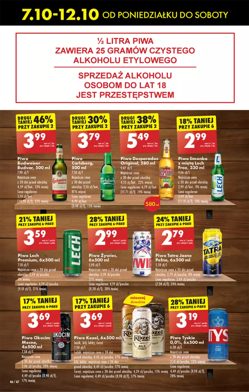 Gazetka promocyjna Biedronka - Od poniedzialku - ważna 07.10 do 12.10.2024 - strona 54 - produkty: Carlsberg, Desperados, Gin, Gra, Koc, Limonka, Okocim, Piwa, Piwo, Ser, Tatra, Tyskie