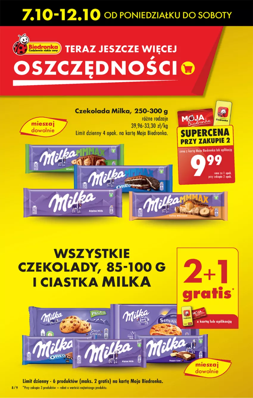 Gazetka promocyjna Biedronka - Od poniedzialku - ważna 07.10 do 12.10.2024 - strona 8 - produkty: Ciastka, Czekolada, Dron, Gra, Milka, Tera