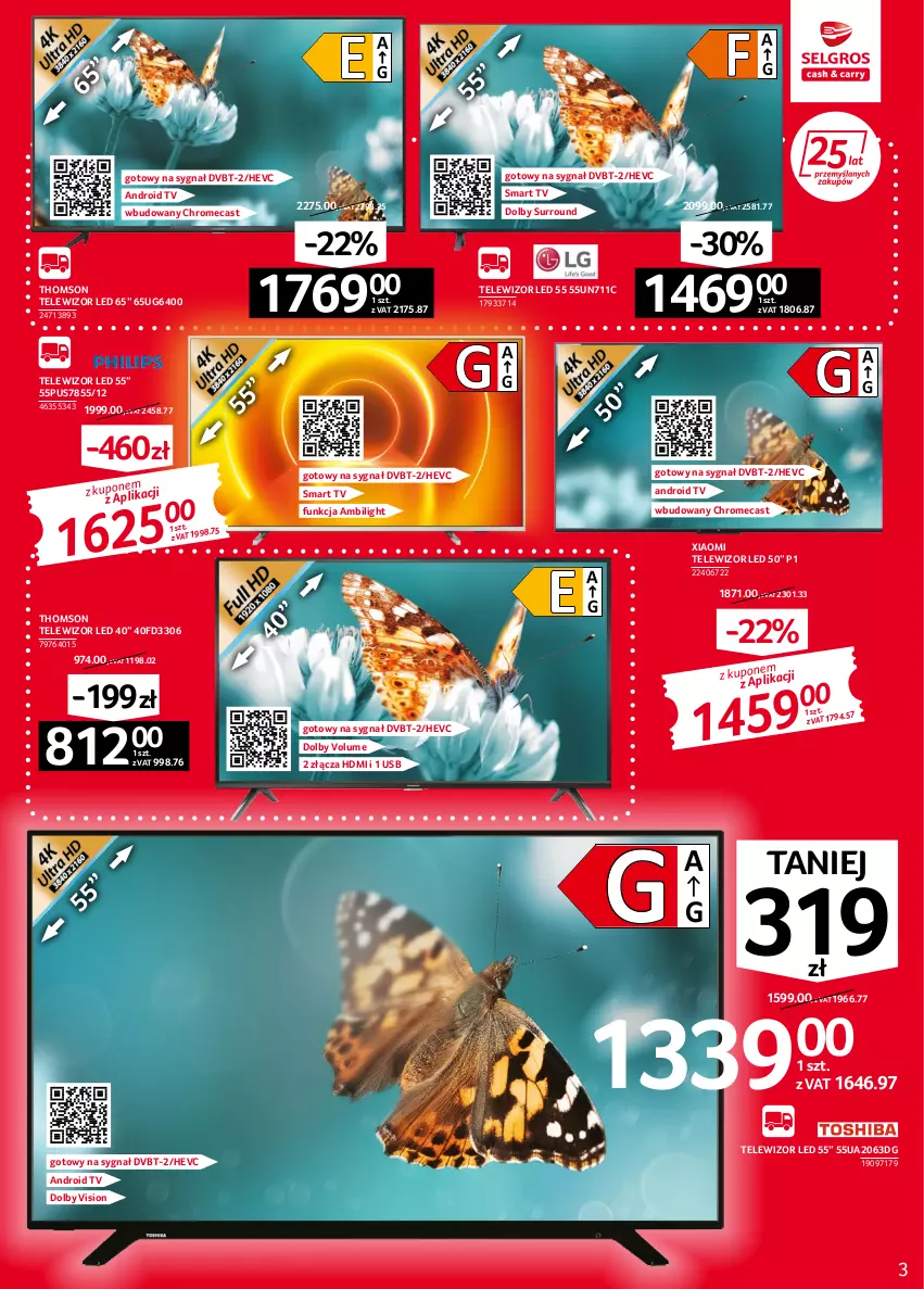 Gazetka promocyjna Selgros - Oferta przemysłowa - ważna 08.09 do 21.09.2022 - strona 3 - produkty: Android TV, Smart tv, Telewizor, Thomson