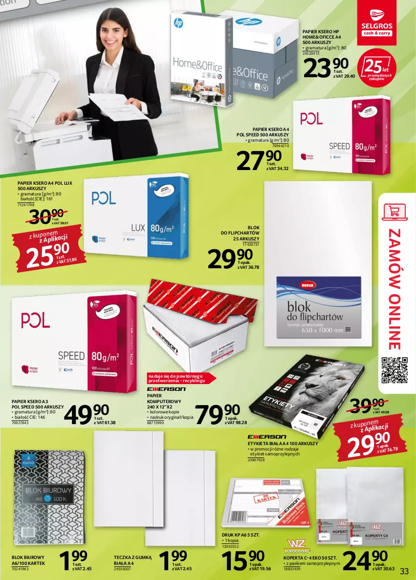 Gazetka promocyjna Selgros - Oferta przemysłowa - ważna 08.09 do 21.09.2022 - strona 33 - produkty: Biuro, Gin, Gra, HP, Komputer, Mop, Papier, Rama, Ser