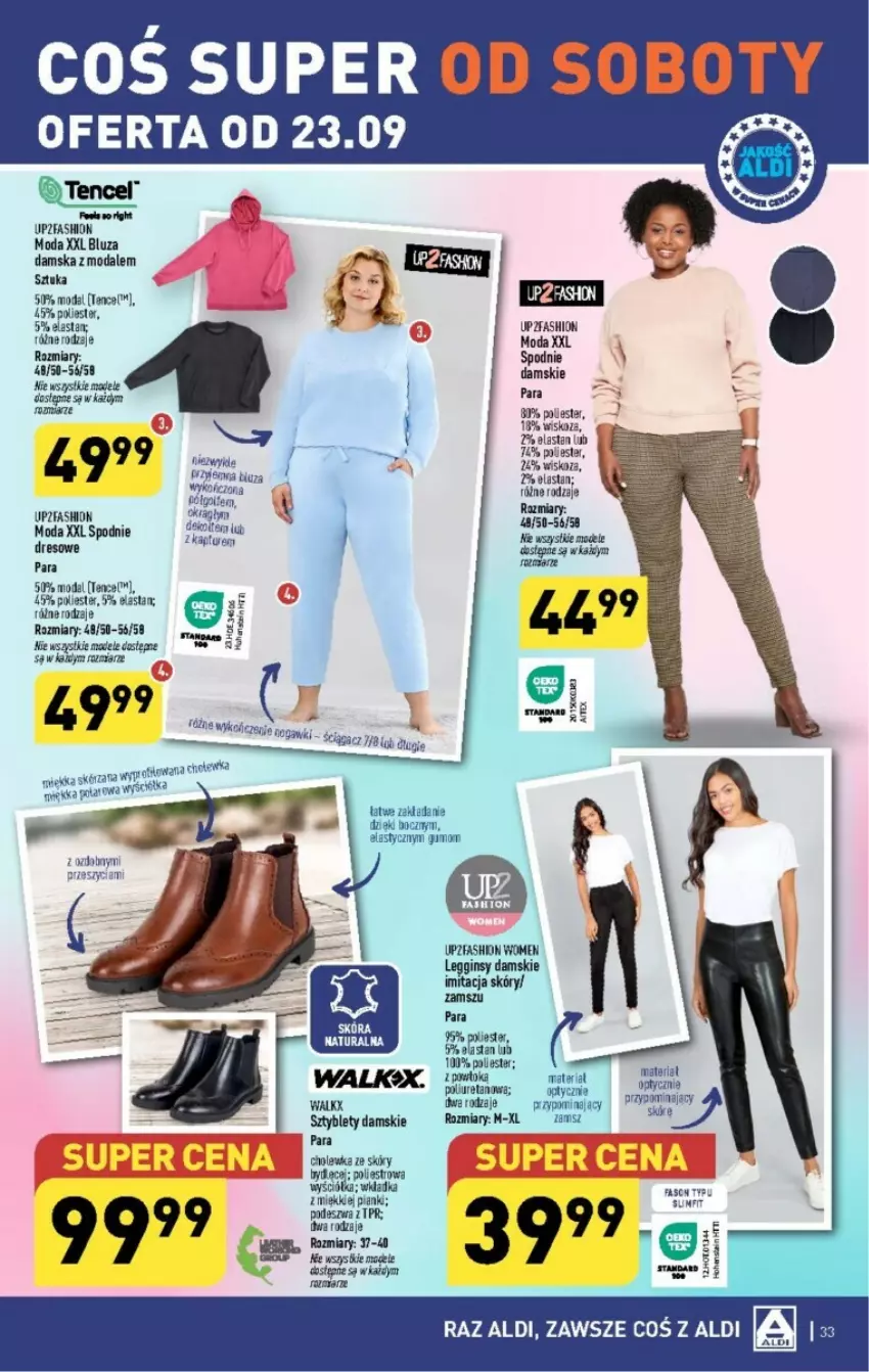 Gazetka promocyjna Aldi - ważna 18.09 do 23.09.2023 - strona 27 - produkty: Bluza, Dres, Fa, Gin, Moda, Por, Spodnie, STP, Sztyblety