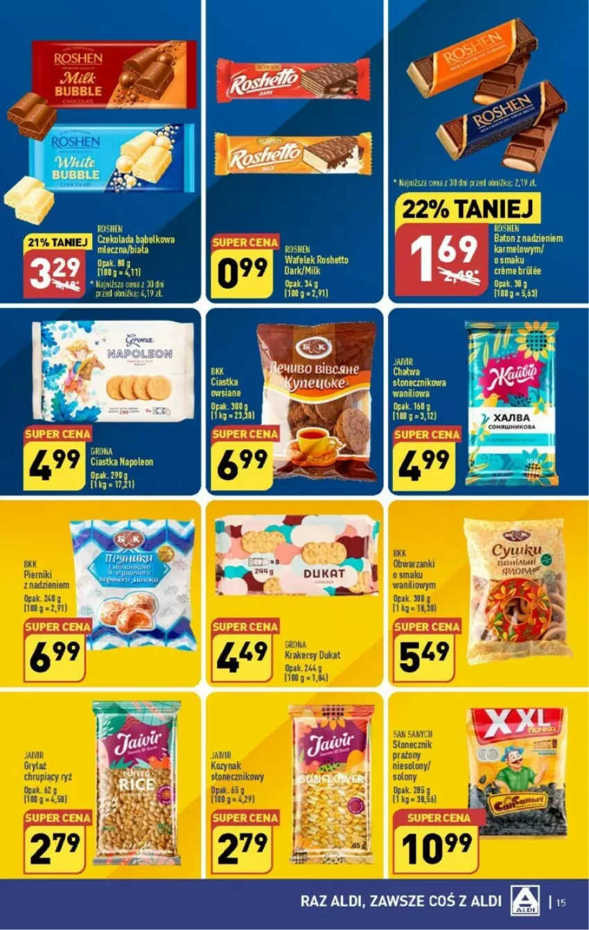 Gazetka promocyjna Aldi - ważna 18.09 do 23.09.2023 - strona 7 - produkty: Chałwa, Czekolada, Gry, Krakersy, LG, Piernik, Ryż, Słonecznik prażony, Sos, Wafelek