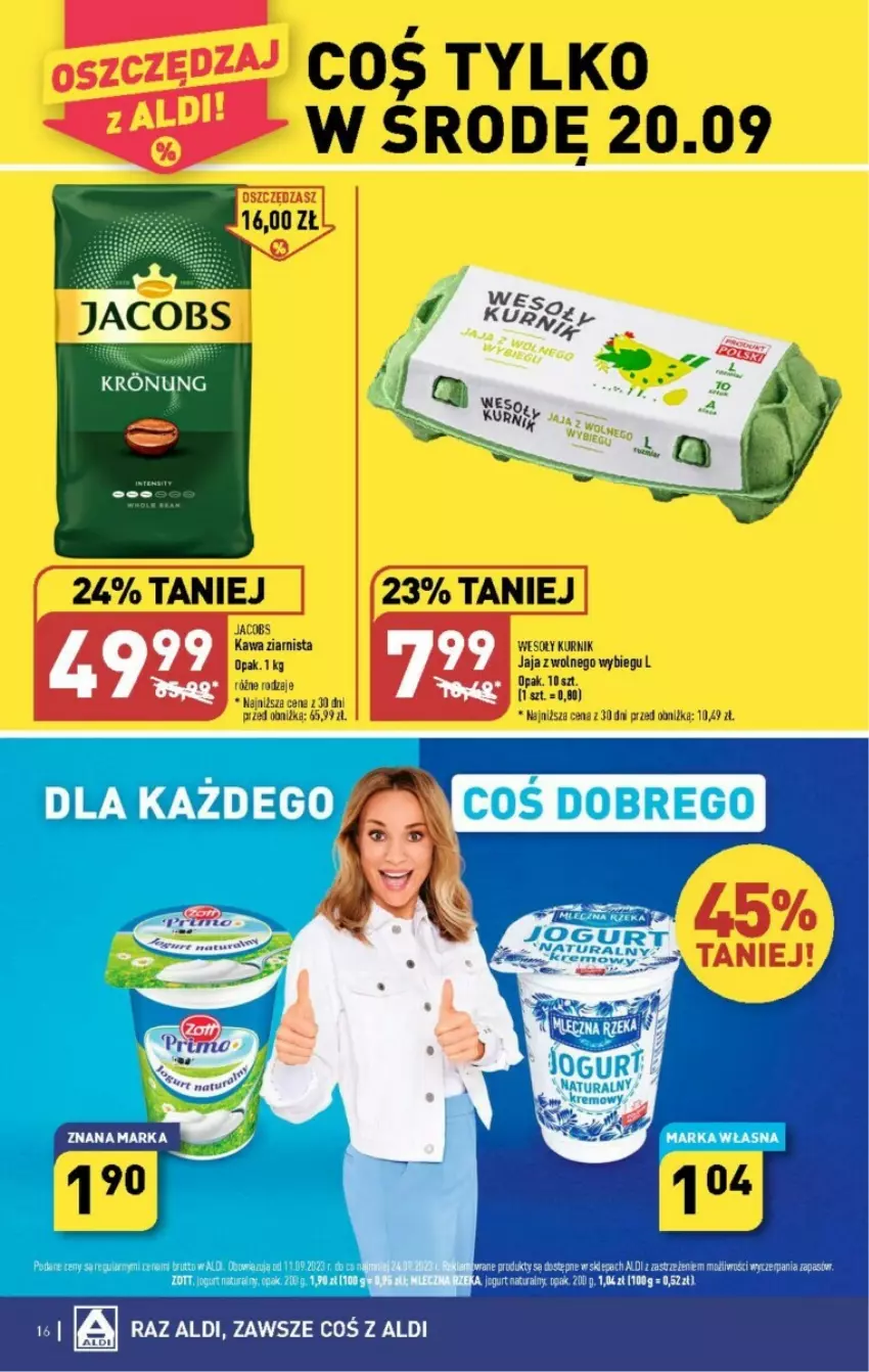 Gazetka promocyjna Aldi - ważna 18.09 do 23.09.2023 - strona 8 - produkty: Jacobs, Jaja, Jaja z wolnego wybiegu, Kawa, Kawa ziarnista