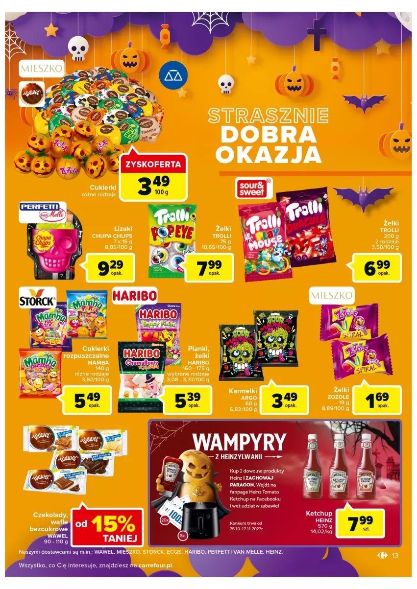 Gazetka promocyjna Carrefour - Gazetka Carrefour - ważna 25.10 do 05.11.2022 - strona 13 - produkty: Heinz, Wawel