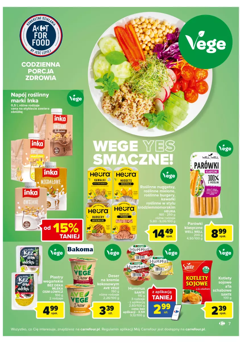 Gazetka promocyjna Carrefour - Gazetka Carrefour - ważna 25.10 do 05.11.2022 - strona 7 - produkty: Burger, Fa, Inka, Kawa, Kokos, Napój, Napój roślinny, Por, Sante