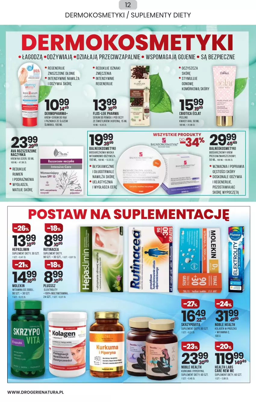 Gazetka promocyjna Drogerie Natura - Gazetka Drogerie Natura - ważna 10.03 do 23.03.2022 - strona 12 - produkty: Eclat, Fa, Kurkuma, Mars, Maska, Mop, Peeling, Piec, Rum, Rutinacea, Ryż, Ser, Serum, Serum do rąk, Suplement diety, Taca