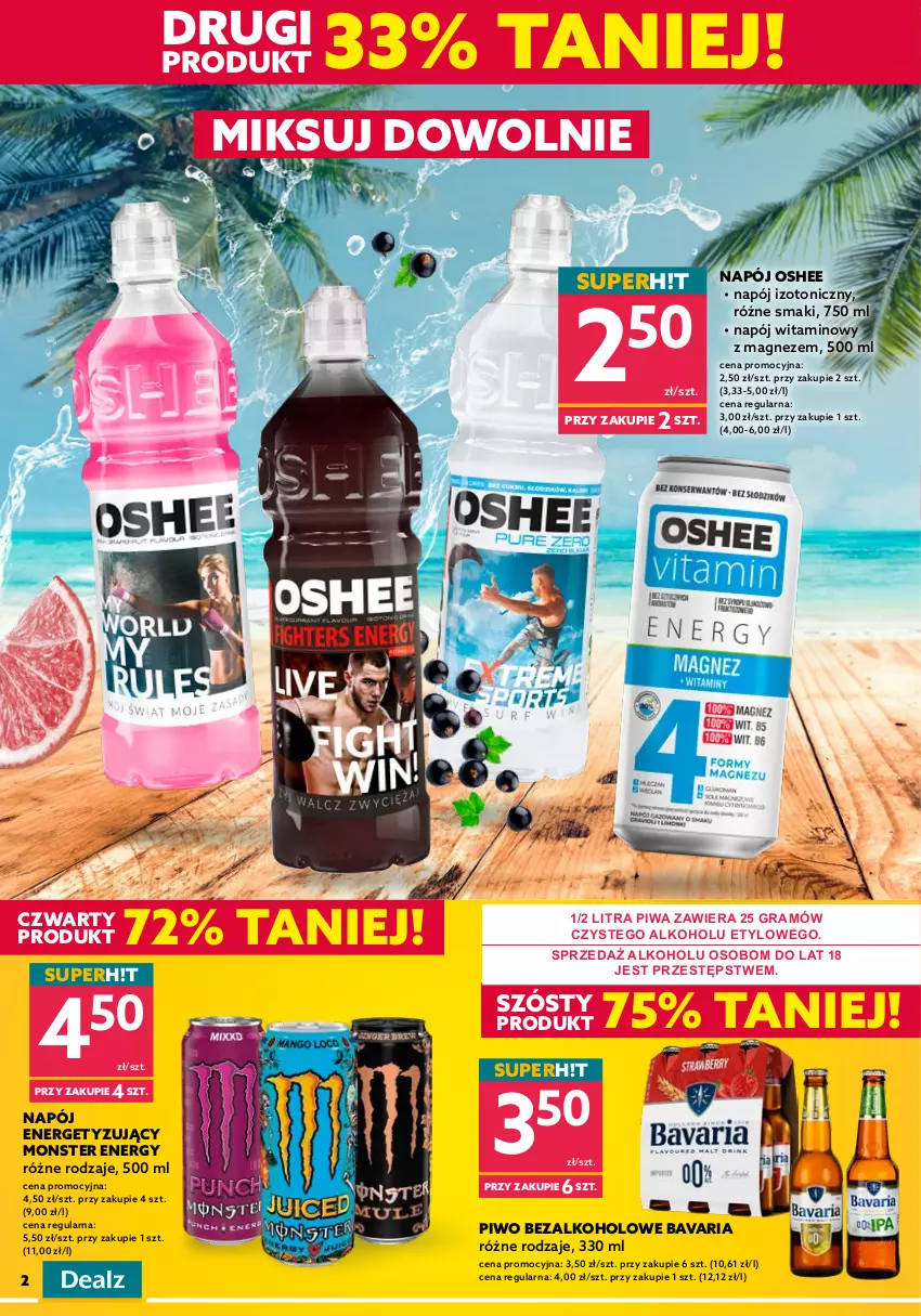 Gazetka promocyjna Dealz - NOWA GAZETKASETKI PRODUKTÓW TANIEJ! - ważna 27.07 do 09.08.2022 - strona 2 - produkty: Ciastka, Gra, Kawa, Magnez, Napój, Napój izotoniczny, Oshee, Piwa, Piwo