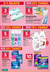 Gazetka promocyjna Dealz - NOWA GAZETKASETKI PRODUKTÓW TANIEJ! - Gazetka - ważna od 09.08 do 09.08.2022 - strona 4 - produkty: Domestos, Gra, Papier, Bref, Aquafresh, Szczoteczka do zębów, Pasta do zębów, Senses, Dove, Odplamiacz, Woolite, Płyn do płukania, Ręcznik, Chusteczki, Always, Szampon, Podpaski, Płyn do wc, Vanish, Suchy szampon, Wkładki, Szczoteczka