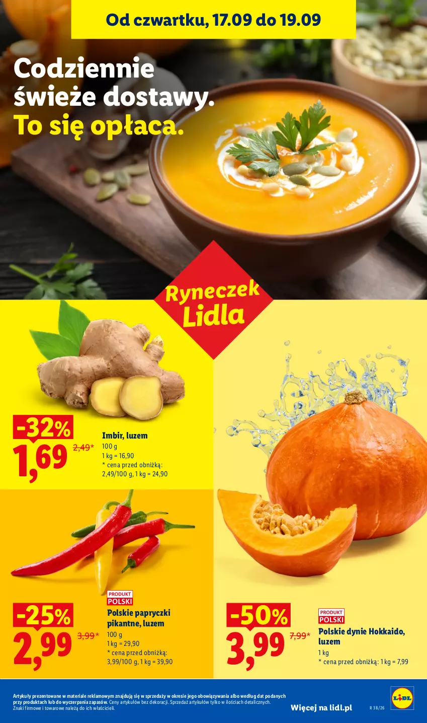 Gazetka promocyjna Lidl - Gazetka ważna od 17.09 do 19.09 - ważna 17.09 do 19.09.2026 - strona 43 - produkty: Imbir, Papryczki pikantne