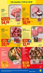 Gazetka promocyjna Lidl - Gazetka ważna od 17.09 do 19.09 - Gazetka - ważna od 19.09 do 19.09.2026 - strona 53 - produkty: Por, Burger, Wołowina, Mięso na gulasz, Mięso