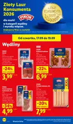 Gazetka promocyjna Lidl - Gazetka ważna od 17.09 do 19.09 - Gazetka - ważna od 19.09 do 19.09.2026 - strona 56 - produkty: Salami, Parówki, Laur, PIKOK, Boczek, Fa