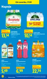 Gazetka promocyjna Lidl - Gazetka ważna od 17.09 do 19.09 - Gazetka - ważna od 19.09 do 19.09.2026 - strona 66 - produkty: Sok, Mus, Lemoniada, Kaktus, Napoje, LANA, Muszynianka, Oshee, Woda mineralna, Woda, Mięta, Magnez, Grejpfrut