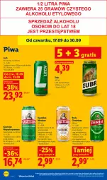 Gazetka promocyjna Lidl - Gazetka ważna od 17.09 do 19.09 - Gazetka - ważna od 19.09 do 19.09.2026 - strona 68 - produkty: Piwa, Gra, Kasztelan, Perła