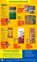 Gazetka promocyjna Lidl - Gazetka ważna od 17.09 do 19.09 - Gazetka - ważna od 19.09 do 19.09.2026 - strona 76 - produkty: Torebka, Kawa rozpuszczalna, Por, Gra, Kawa ziarnista, Kawa mielona, Kawa, Dilmah, Portal, Herbata czarna, Jacobs Krönung, Laur, Mola, Jacobs, Herbata, Fa