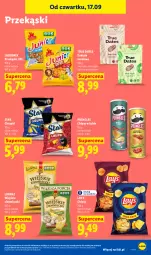 Gazetka promocyjna Lidl - Gazetka ważna od 17.09 do 19.09 - Gazetka - ważna od 19.09 do 19.09.2026 - strona 79 - produkty: Lajkonik, Chipsy, Daktyle, Chrupki, Pringles, Lorenz, Lay’s, Melon
