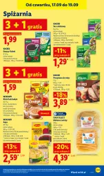 Gazetka promocyjna Lidl - Gazetka ważna od 17.09 do 19.09 - Gazetka - ważna od 19.09 do 19.09.2026 - strona 83 - produkty: Makaron, Sos, Gra, Zupa, Kisiel, Winiary, Sałat, Kubek, Budyń, Knorr