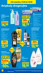 Gazetka promocyjna Lidl - Gazetka ważna od 17.09 do 19.09 - Gazetka - ważna od 19.09 do 19.09.2026 - strona 88 - produkty: Palmolive, Schwarzkopf, Tampony, Dove, Szampon, Odżywka, O.B.