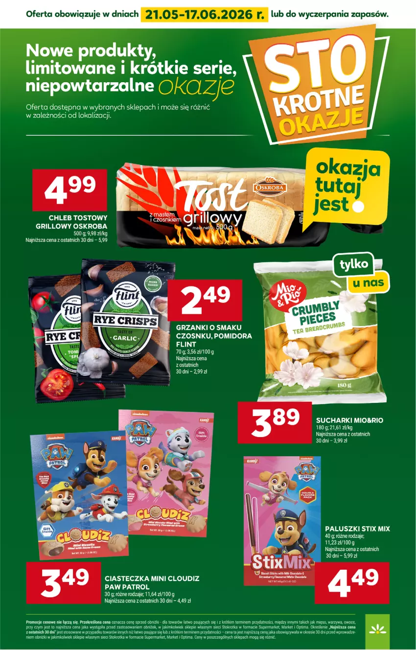 Gazetka promocyjna Stokrotka - Supermarket - ważna 21.05 do 27.05.2026 - strona 36 - produkty: Chleb, Chleb tostowy, Grill, Mięso, Optima, Owoce, Router, Ser, Warzywa