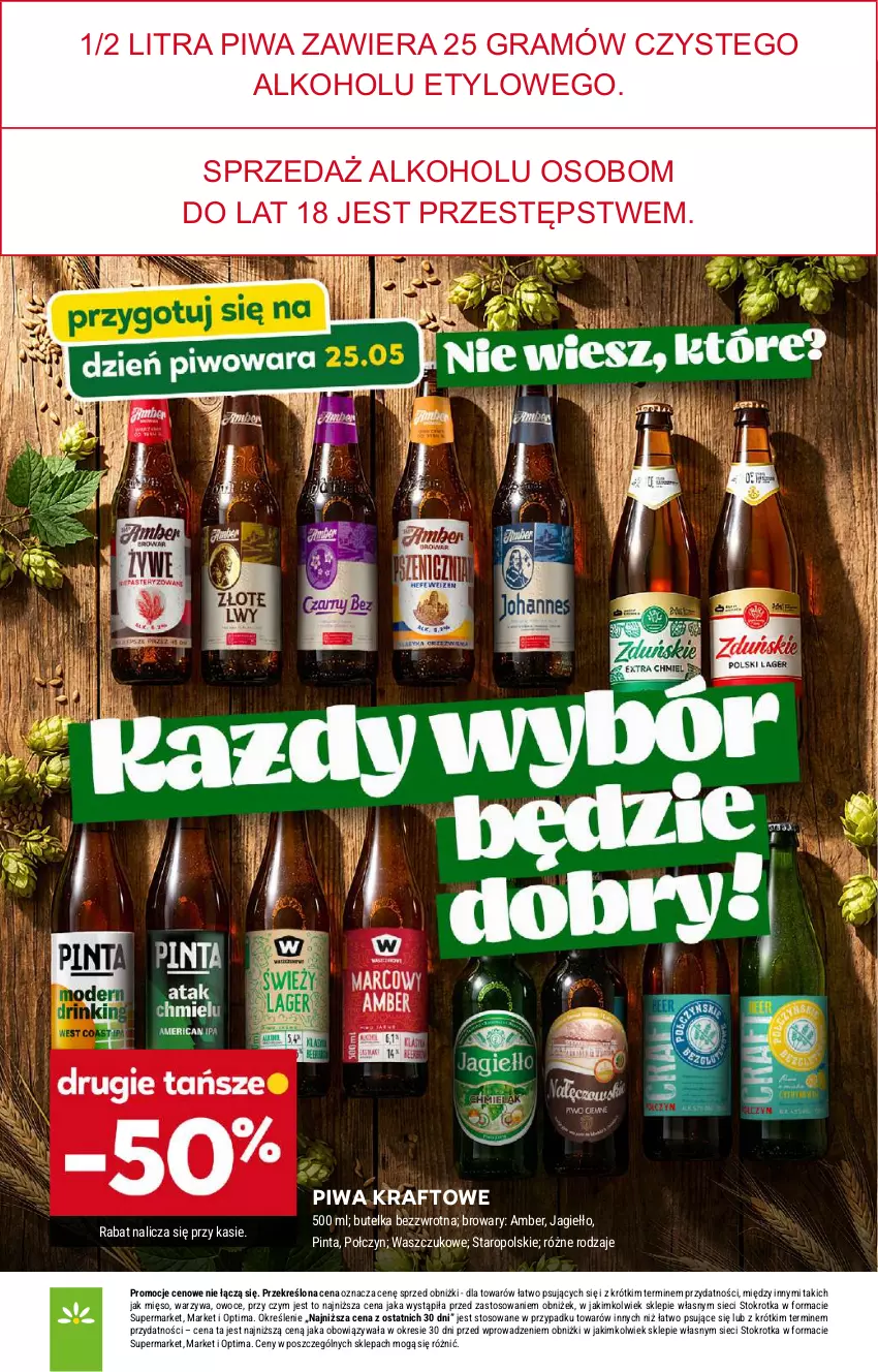 Gazetka promocyjna Stokrotka - Supermarket - ważna 21.05 do 27.05.2026 - strona 46 - produkty: Gra, Mięso, Optima, Owoce, Piwa, Warzywa