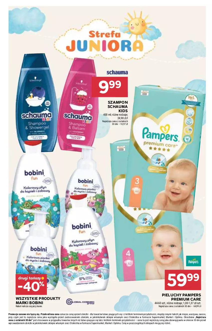 Gazetka promocyjna Stokrotka - Supermarket - ważna 21.05 do 27.05.2026 - strona 53 - produkty: Mięso, Optima, Owoce, Pampers, Pieluchy, Schauma, Szampon, Warzywa