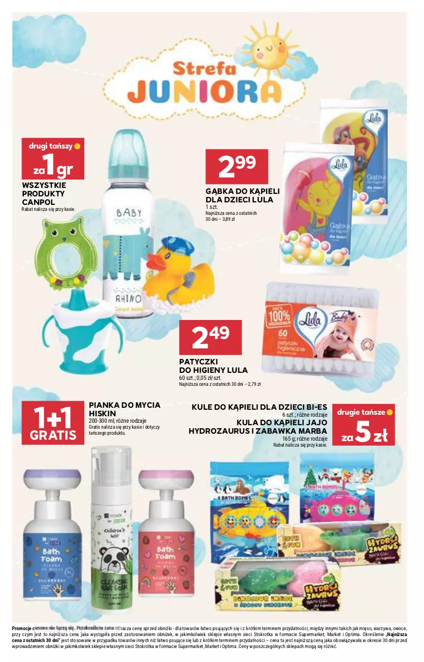 Gazetka promocyjna Stokrotka - Supermarket - ważna 21.05 do 27.05.2026 - strona 54 - produkty: Canpol, Dzieci, Gra, Kula do kąpieli, Mięso, Optima, Owoce, Warzywa, Zabawka