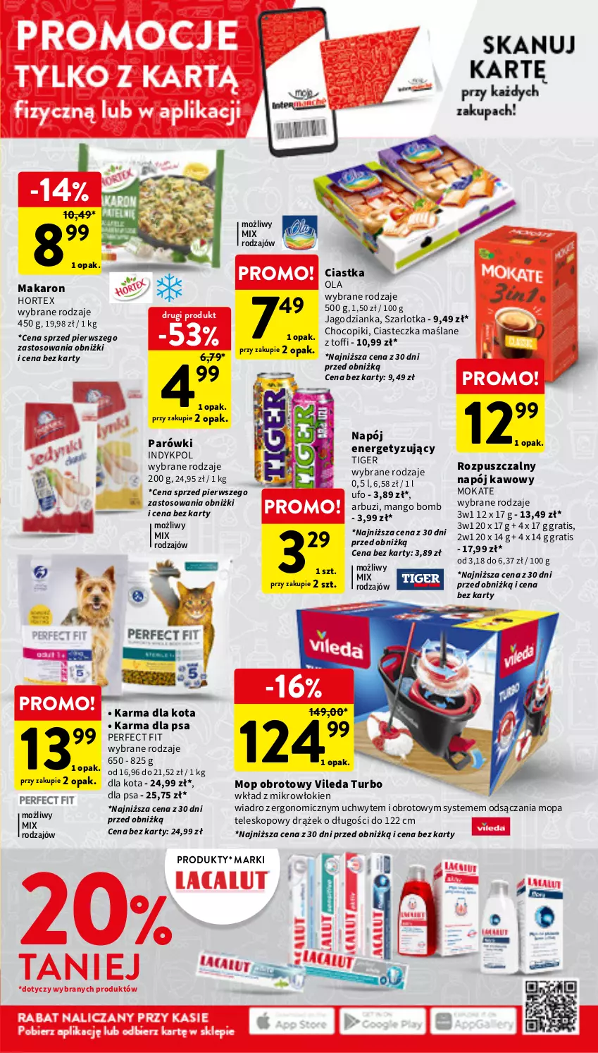 Gazetka promocyjna Intermarche - Gazetka Intermarche - ważna 03.01 do 10.01.2024 - strona 5 - produkty: Arbuz, Ciastka, Gra, Hortex, Jagodzianka, Makaron, Mango, Mop, Napój, Parówki, Szarlotka, Teleskop, Tiger, Vileda, Wiadro