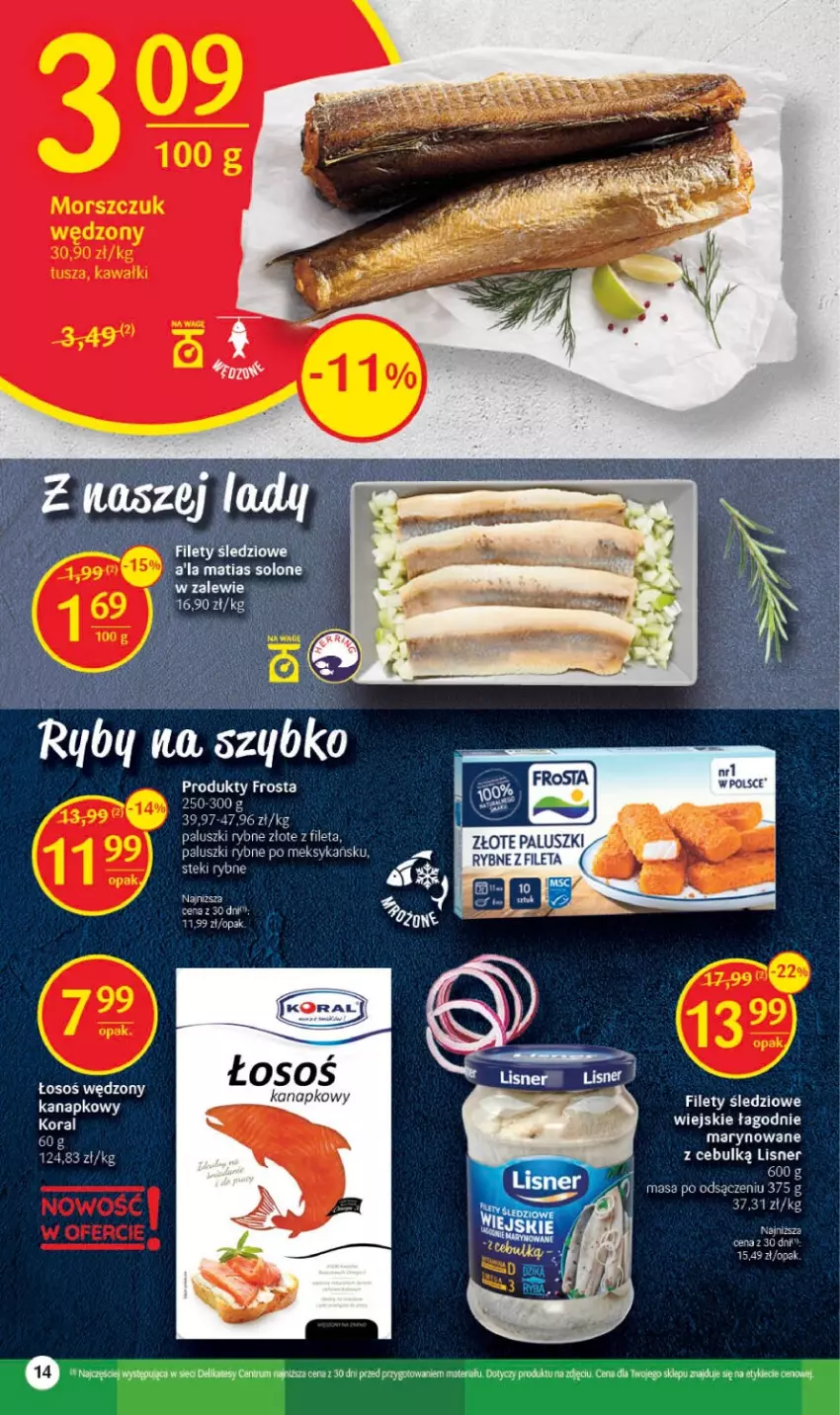 Gazetka promocyjna Delikatesy Centrum - Gazetka DC19 - ważna 18.05 do 24.05.2023 - strona 14 - produkty: Frosta, Paluszki rybne, Rum, Stek