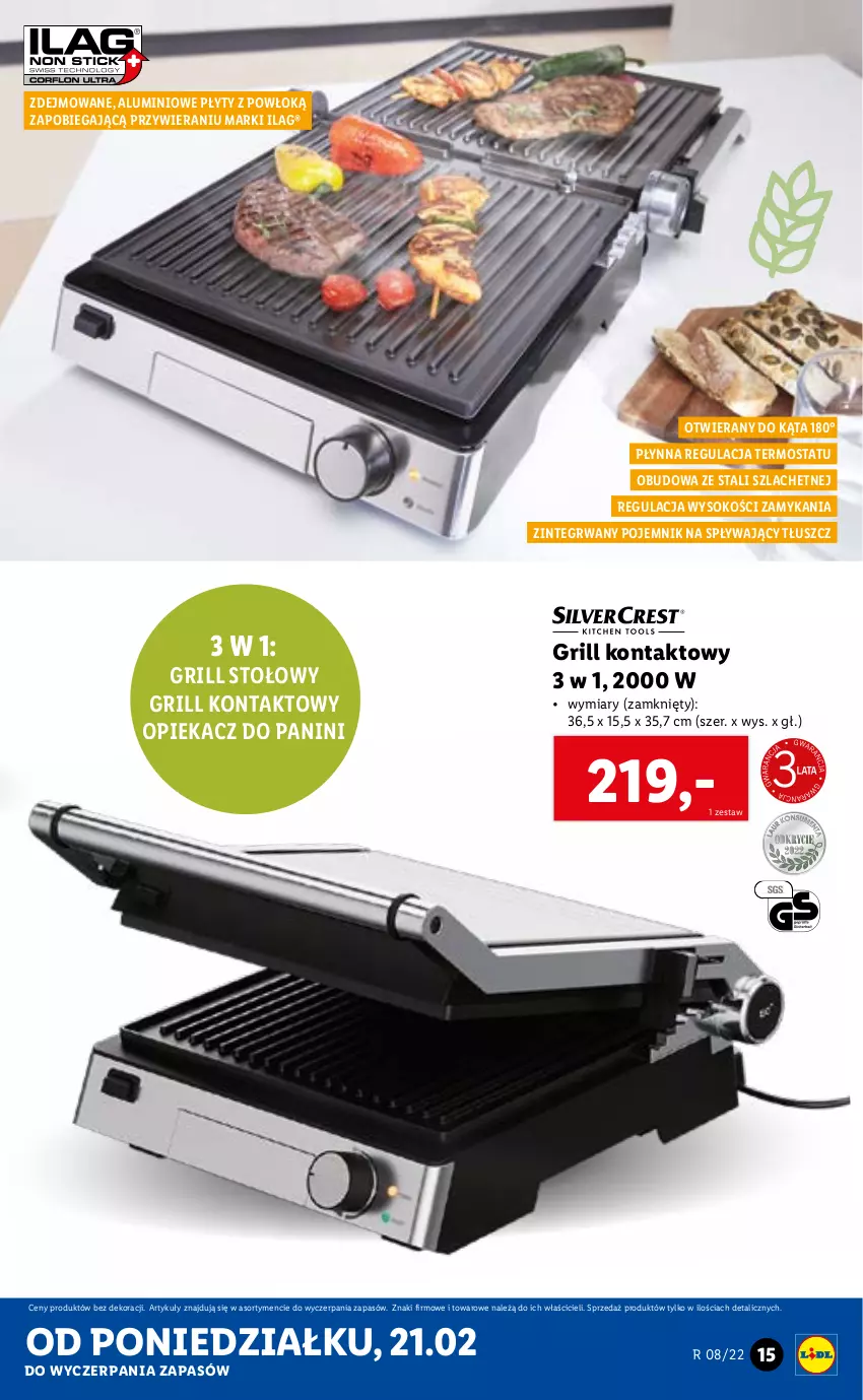 Gazetka promocyjna Lidl - GAZETKA - ważna 21.02 do 26.02.2022 - strona 17 - produkty: Grill, Grill kontaktowy, Pojemnik, Sok, Termos