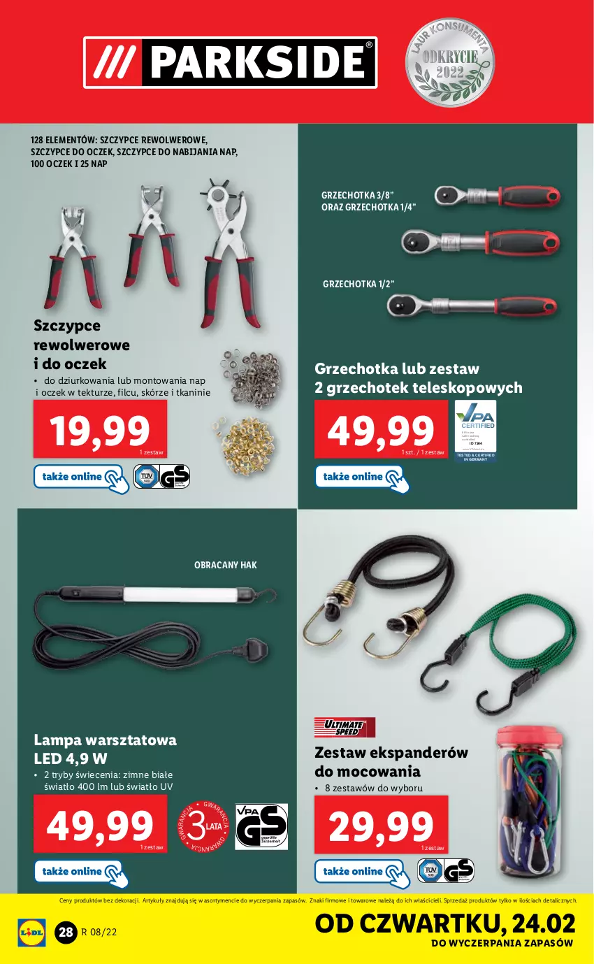 Gazetka promocyjna Lidl - GAZETKA - ważna 21.02 do 26.02.2022 - strona 32 - produkty: Control, Ekspander, Lampa, Szczypce, Teleskop