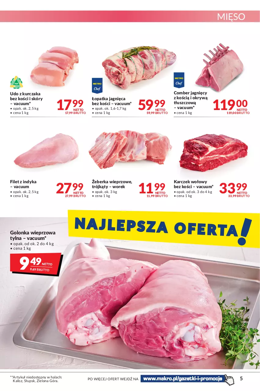 Gazetka promocyjna Makro - [Oferta promocyjna] Artykuły spożywcze i przemysłowe - ważna 23.08 do 05.09.2022 - strona 5 - produkty: Golonka wieprzowa, Kurczak, Mięso, Udo z kurczaka