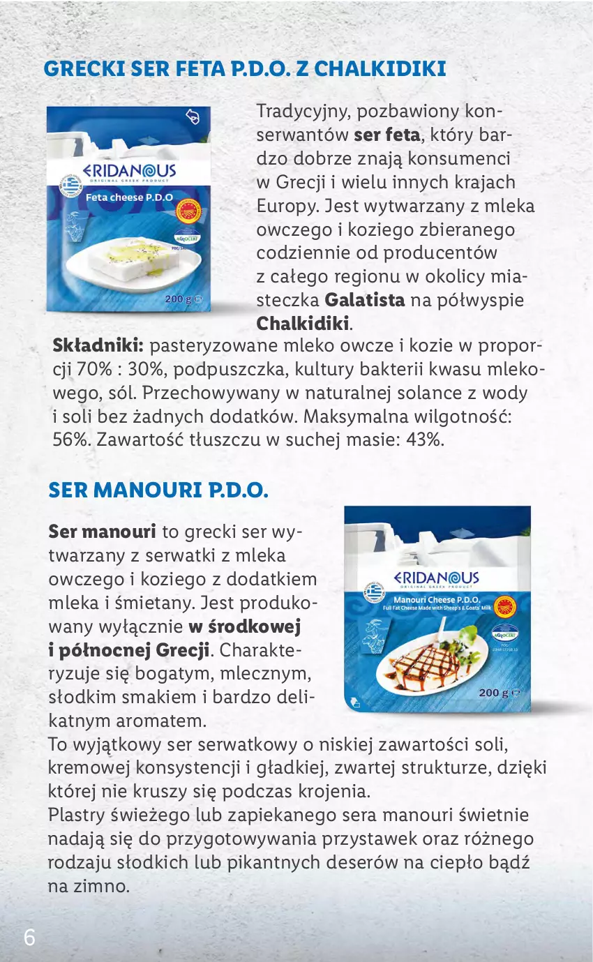 Gazetka promocyjna Lidl - KATALOG GRECKI - ważna 06.06 do 12.06.2022 - strona 6 - produkty: Deser, Feta, Gala, LG, Mleko, Por, Ser, Sól, Solan