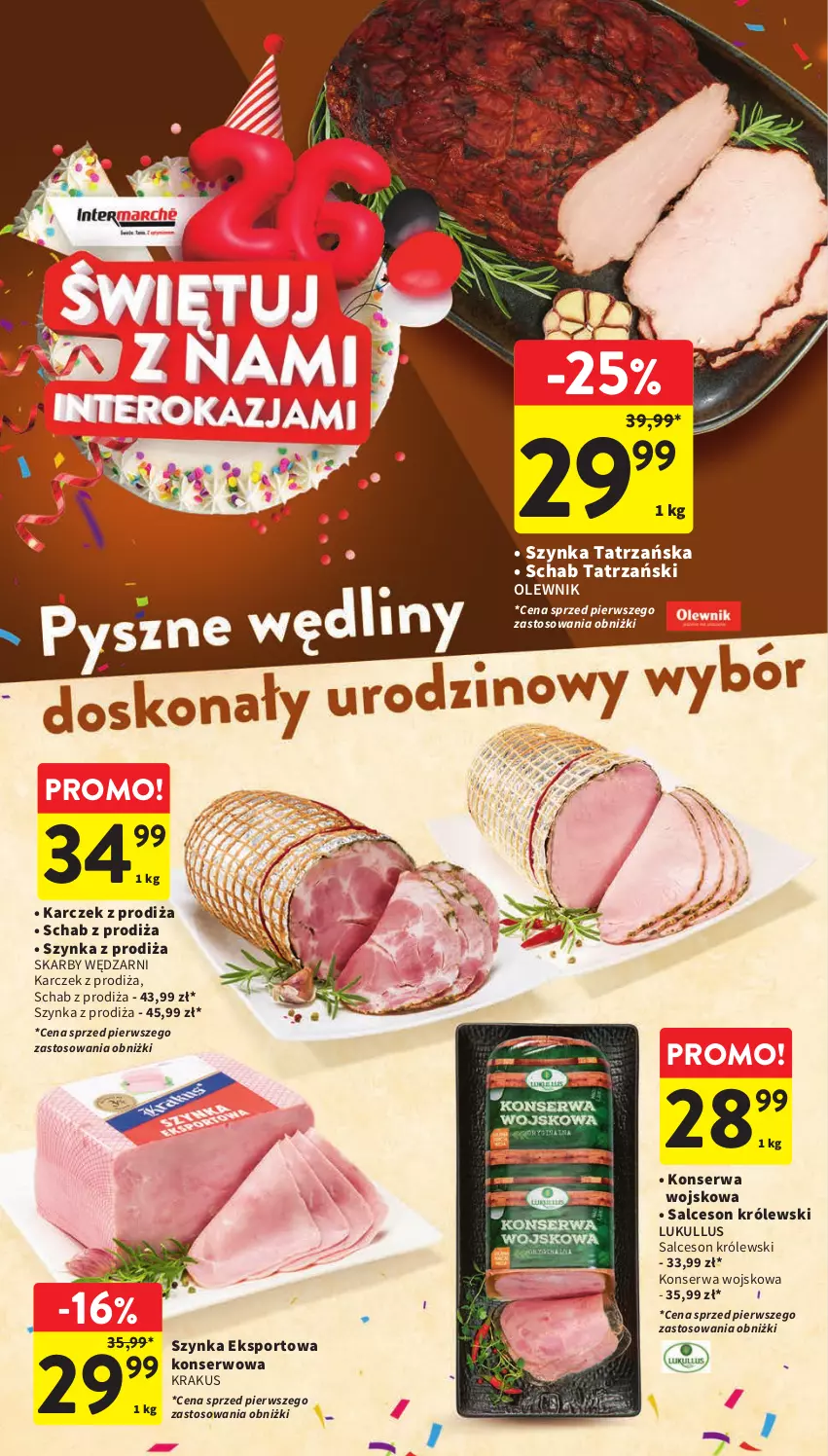 Gazetka promocyjna Intermarche - Gazetka Intermarche - ważna 05.10 do 11.10.2023 - strona 22 - produkty: Krakus, Królewski, Olewnik, Por, Salceson, Ser, Sport, Szynka