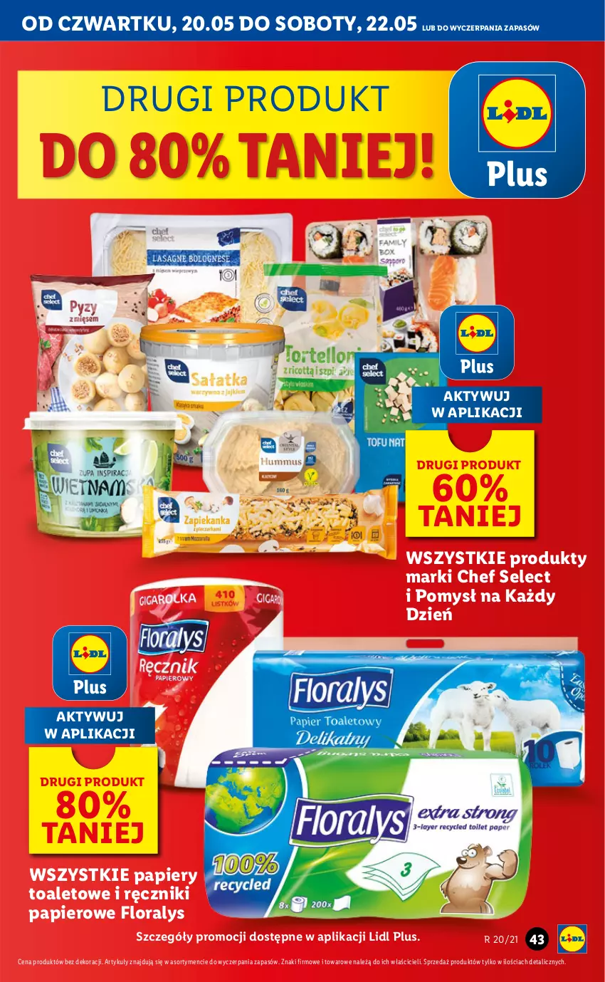 Gazetka promocyjna Lidl - GAZETKA - ważna 20.05 do 22.05.2021 - strona 43 - produkty: Flora, Papier, Ręcznik, Ręczniki papierowe