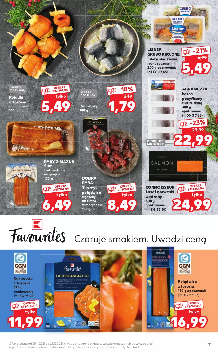 Gazetka promocyjna Kaufland - Oferta specjalna - ważna 25.11 do 24.12.2021 - strona 11 - produkty: Ananas, Carpaccio, Lisner, Mop, Polędwica, Ryba, Sos, Tuńczyk