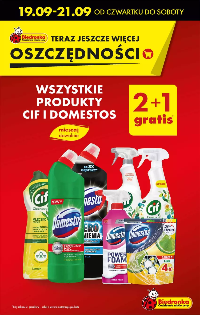 Gazetka promocyjna Biedronka - Od czwartku - ważna 19.09 do 25.09.2024 - strona 13 - produkty: Cif, Domestos, Dron, Tera